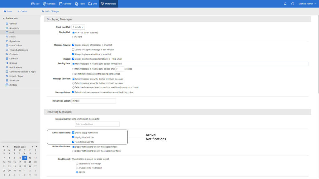 Zimbra - Attaching an email to an email - UNA Help