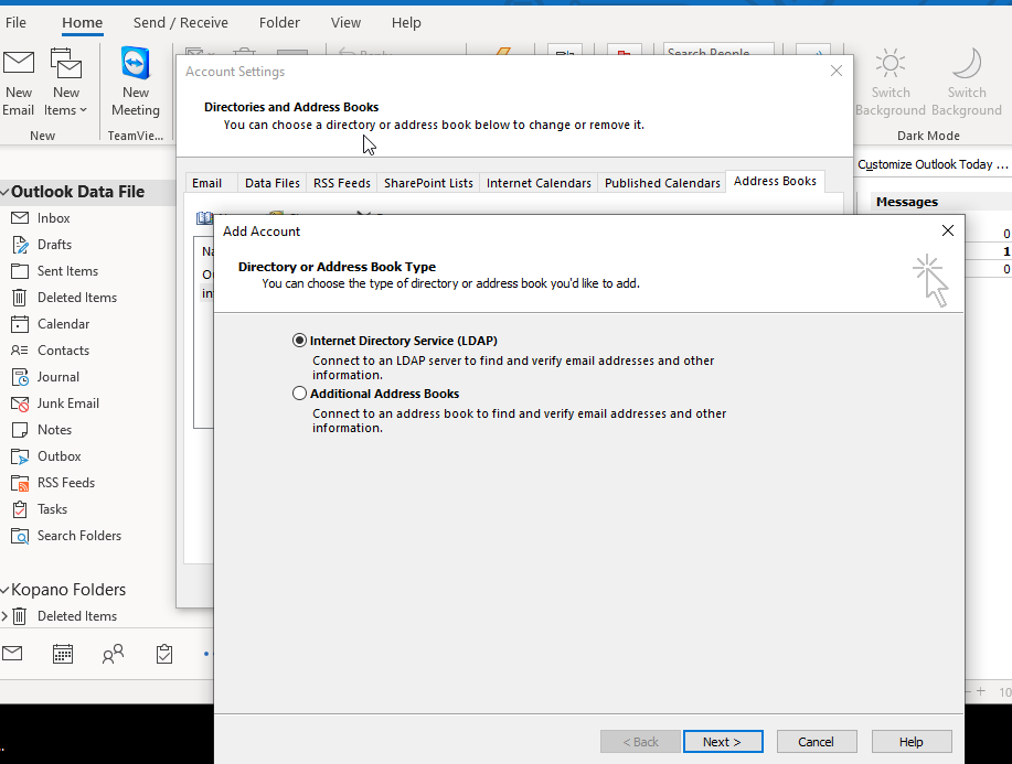 How to syncronize Zimbra with Outlook