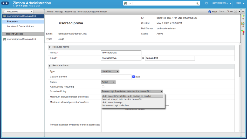 VMWare Zimbra - Calendar