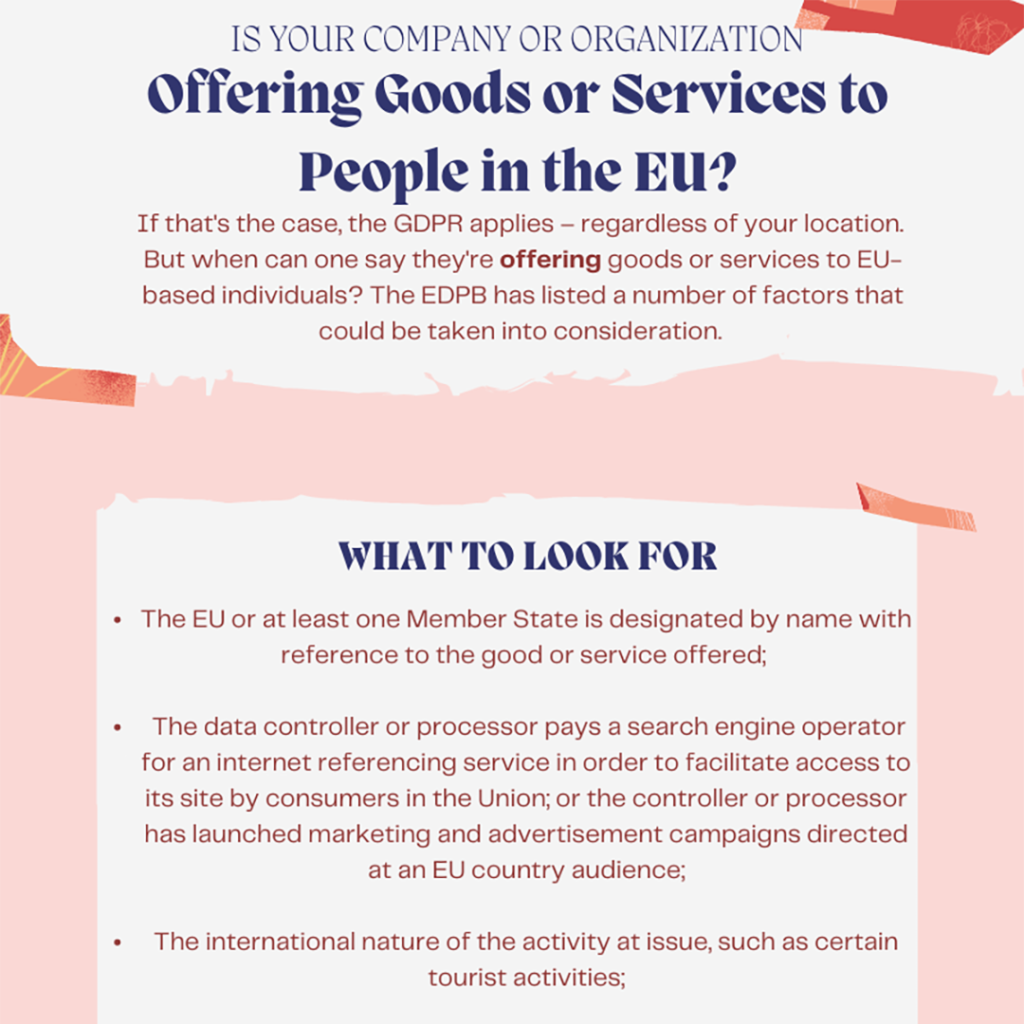 GDPR about offering goods or services in EU
