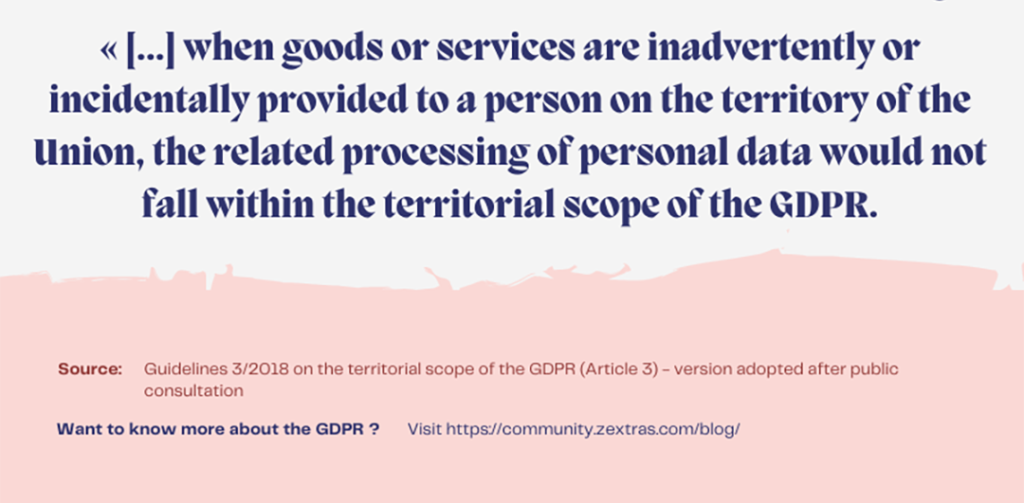 Guidelines 3/2019 on the terriotiral scope of the GDPR (Article 3)