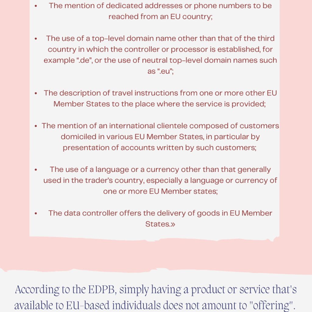 Product or Service available to EU-based individuals