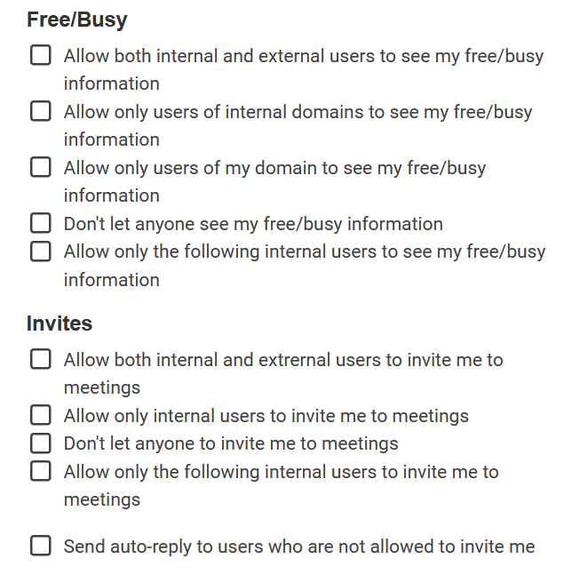 Carbonio CE user account settings - permissions